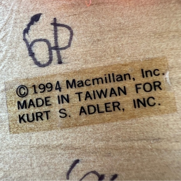 Vintage Kurt Adler Raggedy Ann and Andy Jointed Ornaments Wood 6” Taiwan - Picture 7 of 7